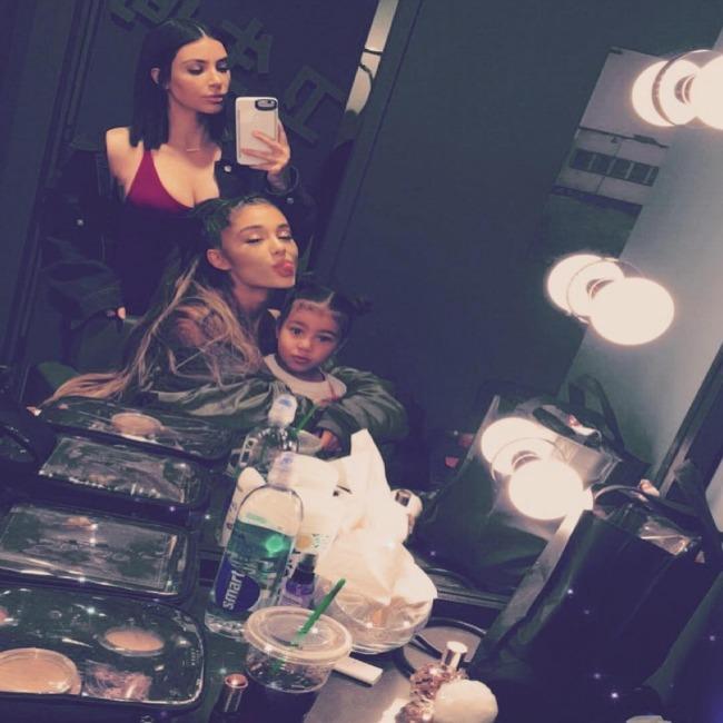 Kim Kardashian West introduces North to Ariana Grande - Its The Vibe