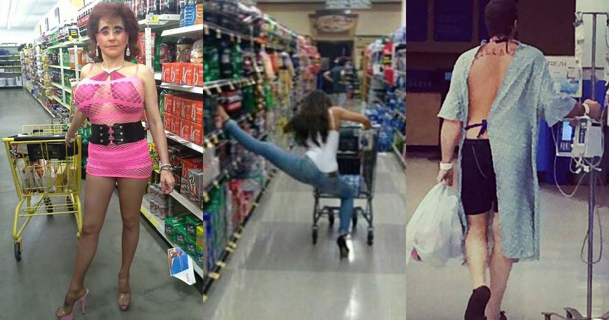 Shoppers at Walmart